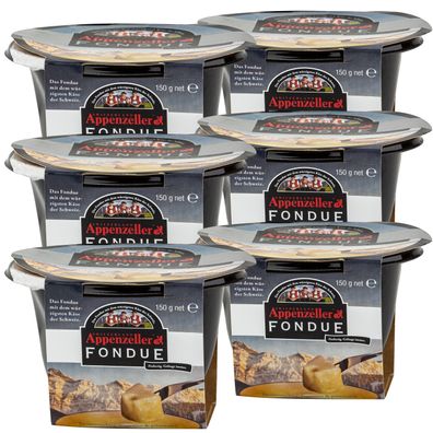 FONDUE-KÄSE-SNACK Käse 6x150g Appenzeller Käse Fonduemischung von STRÄHL