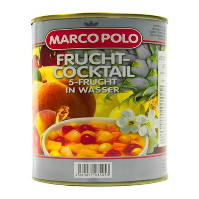 5-Frucht-Cocktail in Wasser 1 Dose Füllmenge 820g ATG 500g