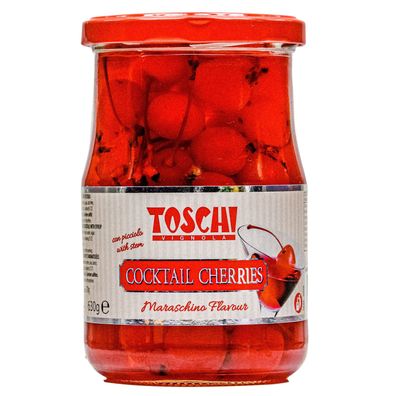 Cocktail-kirschen ROT Maraschino 1 Glas Füllm. 630g ATG 310g