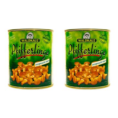 Pfifferlinge ausgesucht klein Speise-Pilz 2 x Dose 800g ATG 455g