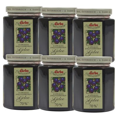 DARBO Johannisbeergelee Extra schwarz 6x 200g Glas Brot-Frucht-Aufstrich