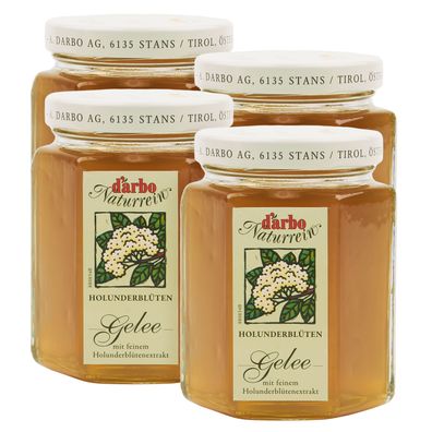 DARBO Holunderblüten-gelee 4x 200g Glas Brot-Frucht-Aufstrich