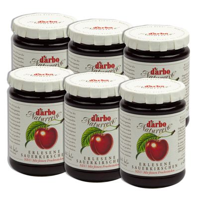 DARBO Konfitüre Extra Naturrein Weichsel Sauerkirsche 6x 450g Glas