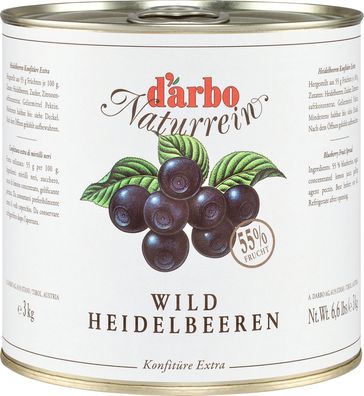 Heidelbeer-konfitüre EXTRA Naturrein 2x 3kg Dose von DARBO