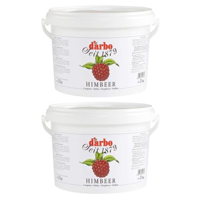 Himbeer Fruchtaufstrich 2x 2kg Vorrats-Eimer von DARBO