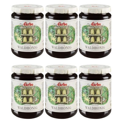 WALD- und BLÜTEN-HONIG naturbelassen 6x 500g Glas DARBO