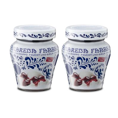FABBRI Amarena-Kirschen in Sirup im Glas 2x230g Amarenakirschen aus