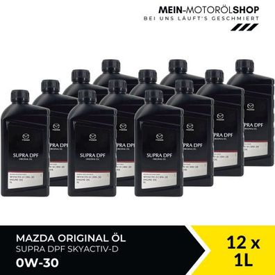 Mazda Original Oil Supra DPF Skyactiv-D 0W-30 12x1 Liter