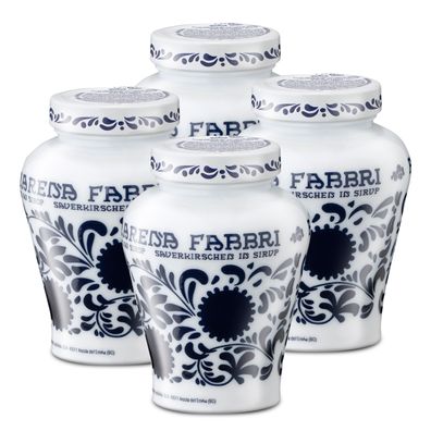 FABBRI Amarenakirschen in Sirup im 4x600g Opaline Amarena-Kirschen