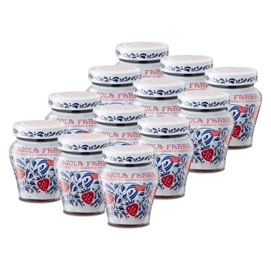 FABBRI Fragola in Sirup eingelegt Glas 12x230g Erdbeeren aus Italien