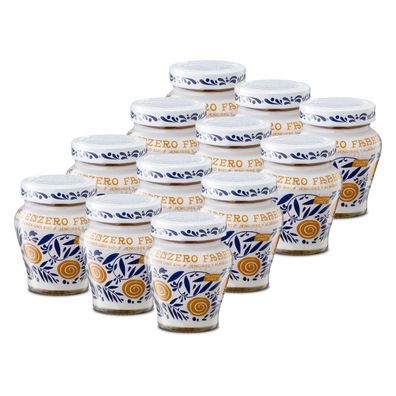 FABBRI Zenzero in Sirup eingelegt Glas 12x230g Ingwer-Stücke halbkandiert