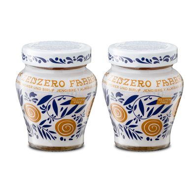 FABBRI Zenzero in Sirup eingelegt Glas 2x230g Ingwer-Stücke halbkandiert