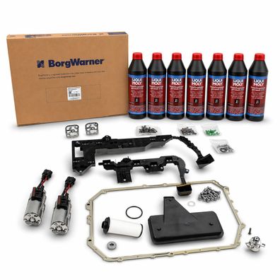 BorgWarner 202383 + 7L Getriebeöl Filterset für Audi A4 A5 A6 Q5 DL 501 S Tronic