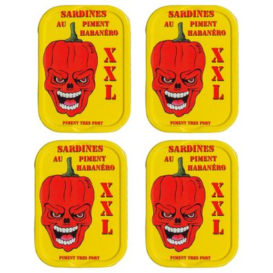Fisch - Sardinen Habanero-chilischoten 4x 115g pikant-scharf