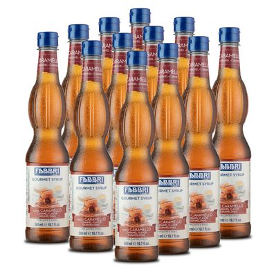 FABBRI Gourmet Caramello-Karamell-Sirup 12x560ml Dessert Kaffee Topping