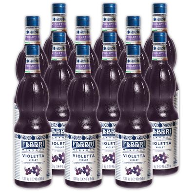 FABBRI Mixybar VIOLET-SIRUP 12x1L Veilchensirup für Cocktails Gin Wodka