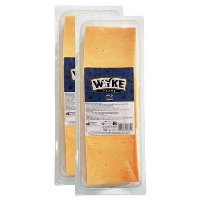 50 Scheiben mild cremiger Cheddar Käse Gelb 3 Monate gereift 2x 1KG