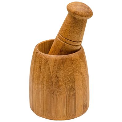BAMBUS MÖRSER & STÖßEL 9cm hoch-7cm Durchmesser Küchenhelfer
