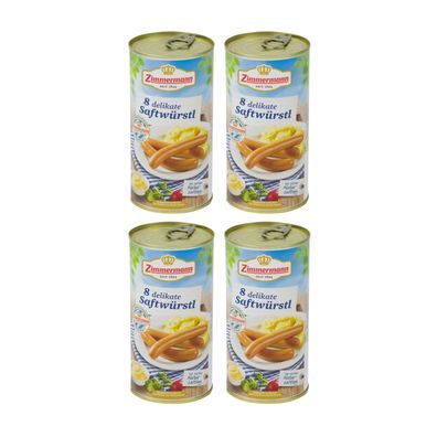 bayerische Bockwürste Bockwürstchen Zimmermann 4x550g Dose