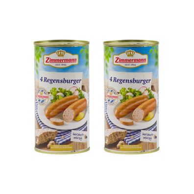 bayerische Dicke Knacker Regensburger-Knackwürste Zimmermann 2x550g Dose