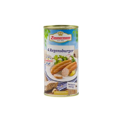 bayerische Dicke Knacker Regensburger-Knackwürste Zimmermann 550g Dose