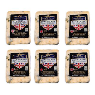 BLUE Stilton Blauschimmelkäse PDO 6x 150g Blau-Schimmel-Käse von Coomb