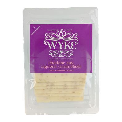 Cheddar Käse Scheiben karamellisierte Zwiebeln 160g