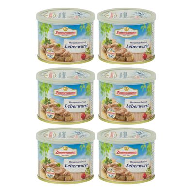 bayerische Dosenwurst Hausmacher-Leberwurst Zimmermann 6x200g