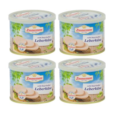 bayerische Dosenwurst Leberkäse Zimmermann 4x200g