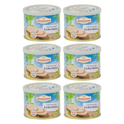 bayerische Dosenwurst Leberkäse Zimmermann 6x200g