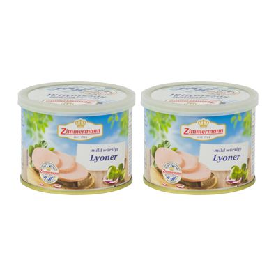 bayerische Dosenwurst Lyoner-Fleischwurst Zimmermann 2x200g