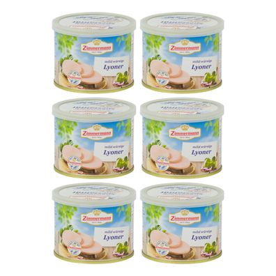 bayerische Dosenwurst Lyoner-Fleischwurst Zimmermann 6x200g