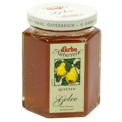 DARBO Quitten-gelee aus Quitten-Saft 4x 200g Glas Brot-Frucht-Aufstrich