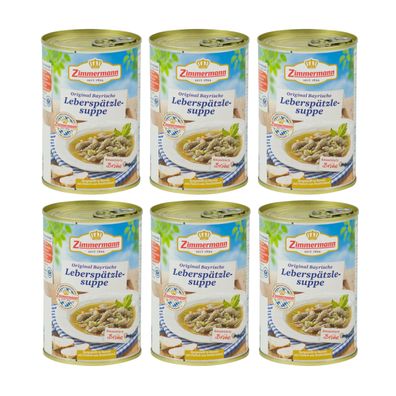 bayerische LeberspätzleSuppe Zimmermann Fleischwerke 6x400ml Dose