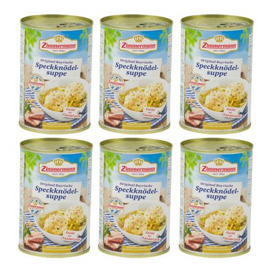 bayerische Speckknödelsuppe Zimmermann Fleischwerke 6x400ml Dose