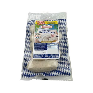 bayerische Wurst-Spezialität Münchner Weisswürste von Zimmermann 351g