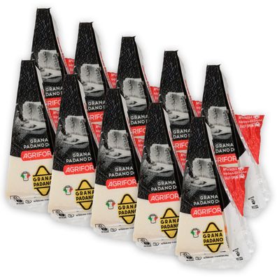 GRANA PADANO 10x 200g formaggio-italiano-Hartkäse DOP