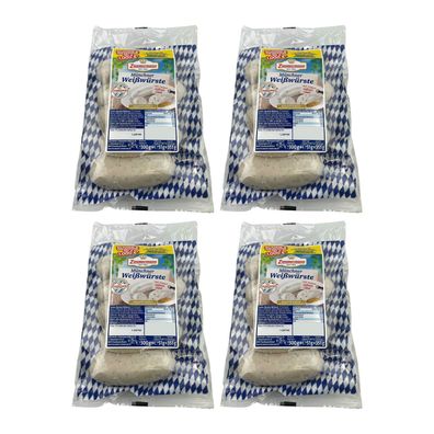 bayerische Wurst-Spezialität Münchner Weisswürste von Zimmermann 4x351g