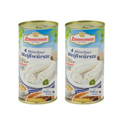 bayerische Wurst-Spezialität Münchner Weißwürste Zimmermann 2x530g