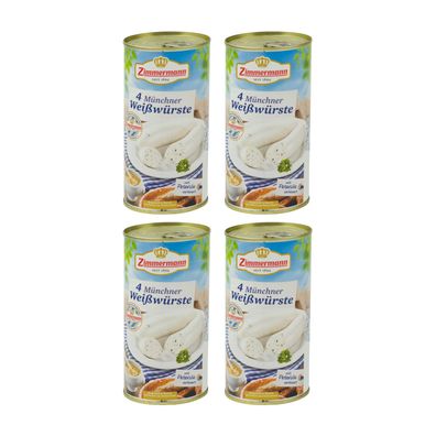 bayerische Wurst-Spezialität Münchner Weißwürste Zimmermann 4x530g