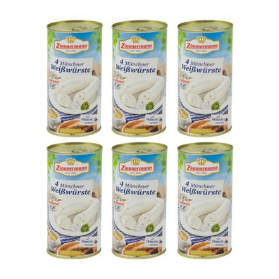 bayerische Wurst-Spezialität Münchner Weißwürste Zimmermann 6x530g