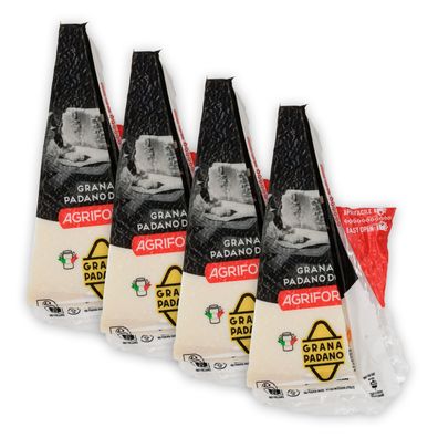 GRANA PADANO 4x 200g formaggio-italiano-Hartkäse DOP