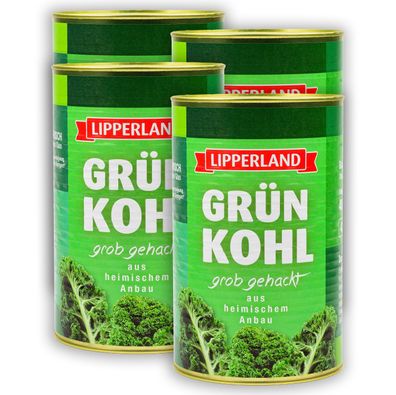 Grünkohl handverlesen vegan 4x Konserve Füllm 4KG ATG 2,8KG