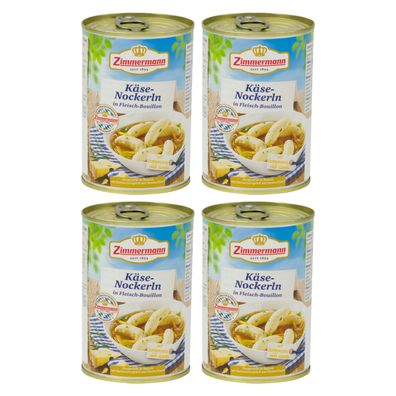 Käsenockerln Spätzle in Bouillon Zimmermann Fleischwerke 4x400ml Dose