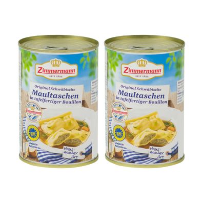 schwäbische Maultaschen Zimmermann Fleischwerke 2x400ml Dose