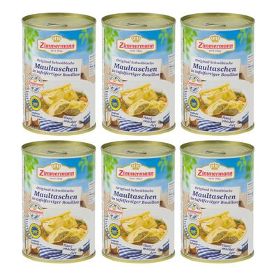 schwäbische Maultaschen Zimmermann Fleischwerke 6x400ml Dose