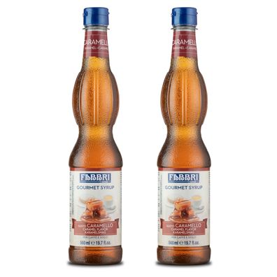 FABBRI Gourmet Caramello-Karamell-Sirup 2x560ml Dessert Kaffee Topping