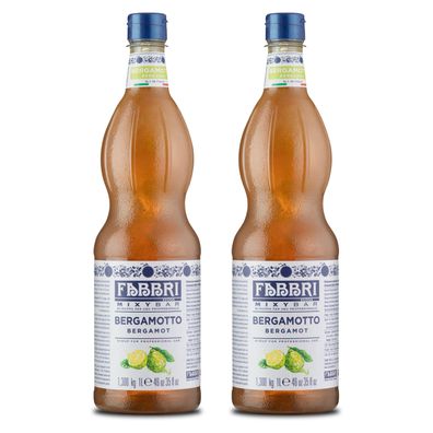 FABBRI Mixybar Bergamotte SIRUP 2x1L Sirup-Mix für Gin Rum Likör