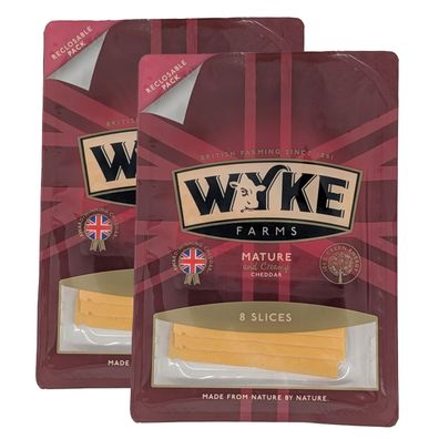 reifer cremiger Cheddar Käse Gelb 16 Scheiben mature cheddar 6 Monate