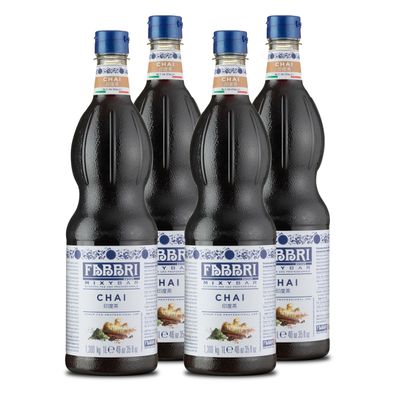 FABBRI Mixybar Chai Sirup 4x1L für Chai-Eiskaffe-Latte Cocktails Drinks